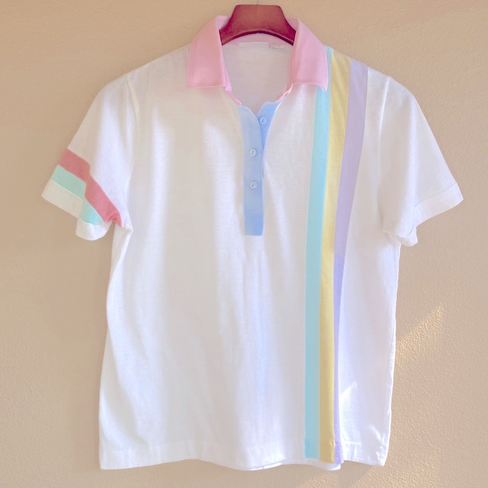Vintage 80’s Ladies Golf Polo Shirt - Size Large - Preppy